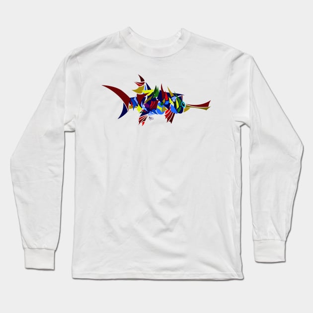 Long Nose Fish Long Sleeve T-Shirt by fakelarry